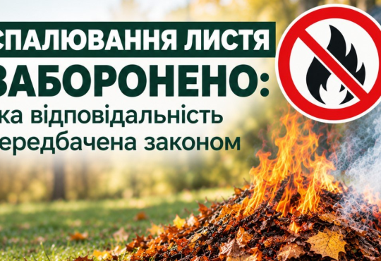 Спалювання листя заборонено: яка відповідальність передбачена законом
