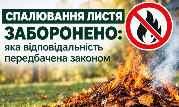 Спалювання листя заборонено: яка відповідальність передбачена законом