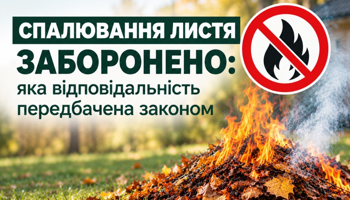 Спалювання листя заборонено: яка відповідальність передбачена законом